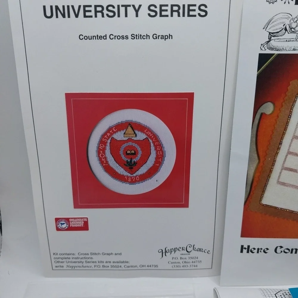 Miscellaneous Crosstitch Patterns Lot Of 7+ Ohio State University Angels Treble